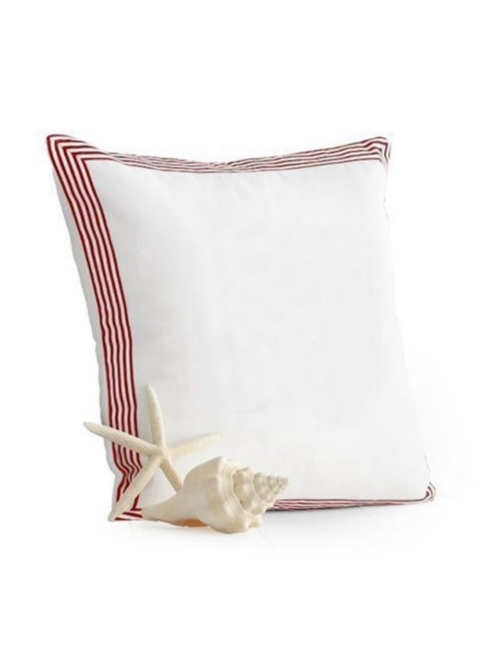 Mark & Graham Beachport red and white stripe pillow cover